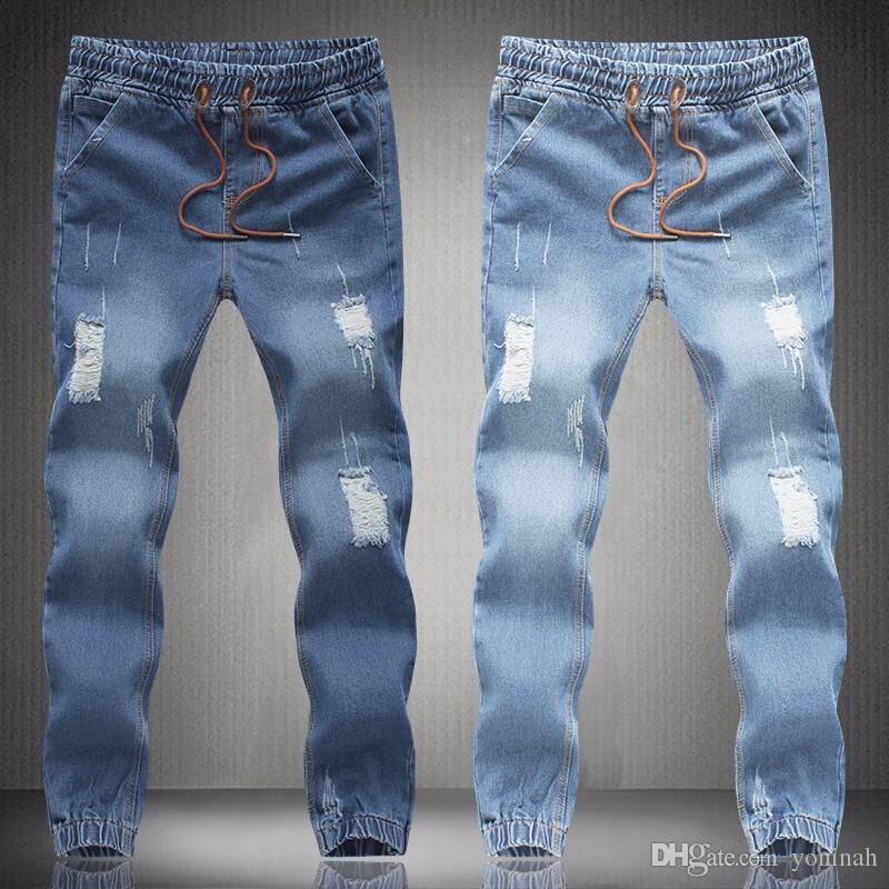 Compra Nuevo Para Hombre, Elegante, Desgarrado, Lavado, Jogger, Skinny  Biker Jeans, Perfumes, Original, Más Elástico, Pantalones Jogger, Envío  Gratuito Barato | Entrega Rápida Y Calidad | Es.Dhgate