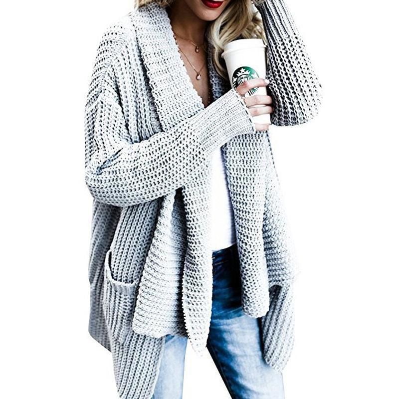 Compra Muxu Suéter De Otoño Harajuku Cardigan Largo Abrigos Mujer De Manga  Larga Cardigan De Punto Chompas Largas Y Sueltas Para Mujer Barato |  Entrega Rápida Y Calidad | Es.Dhgate