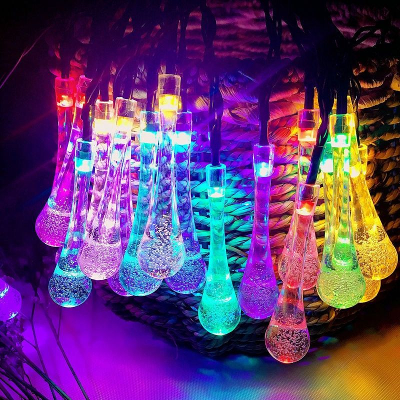 satin al gunes led isik dize 4 renkler su gecirmez kamp damla isik dis aydinlatma bahce partisi noel dekorasyon isik 30 ampuller bh1853 zx tl55 78 tr dhgate com