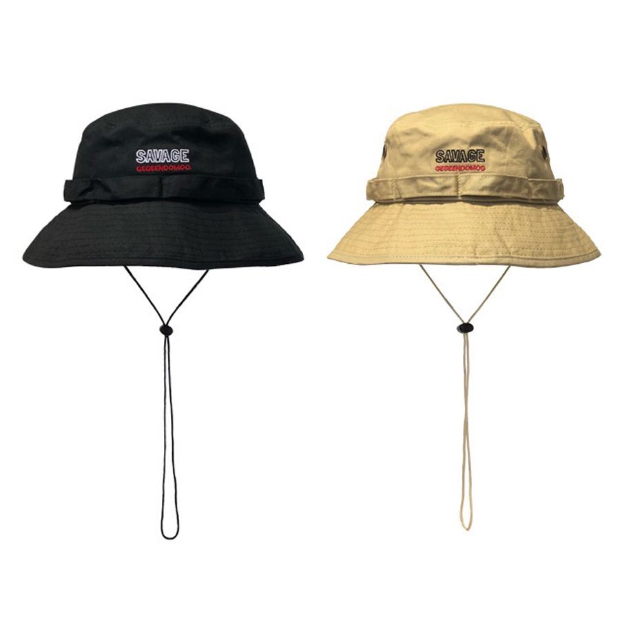 SAVAGE Windproof Rope Bucket Hat Ladies Women Men Sun Wide Brim Fishing