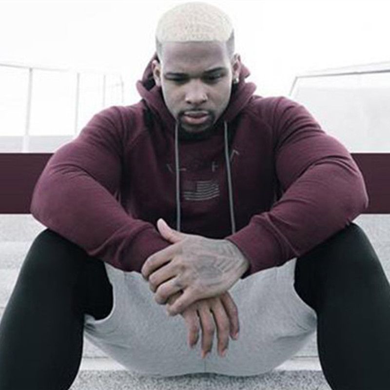 Новое поступление в отрасли Марк напечатанный спортивная одежда мужская толстовка улица хип-хоп мужской капюшон толстовки пуловера