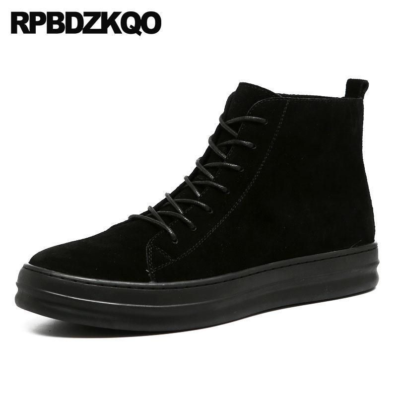 black booties with white sole