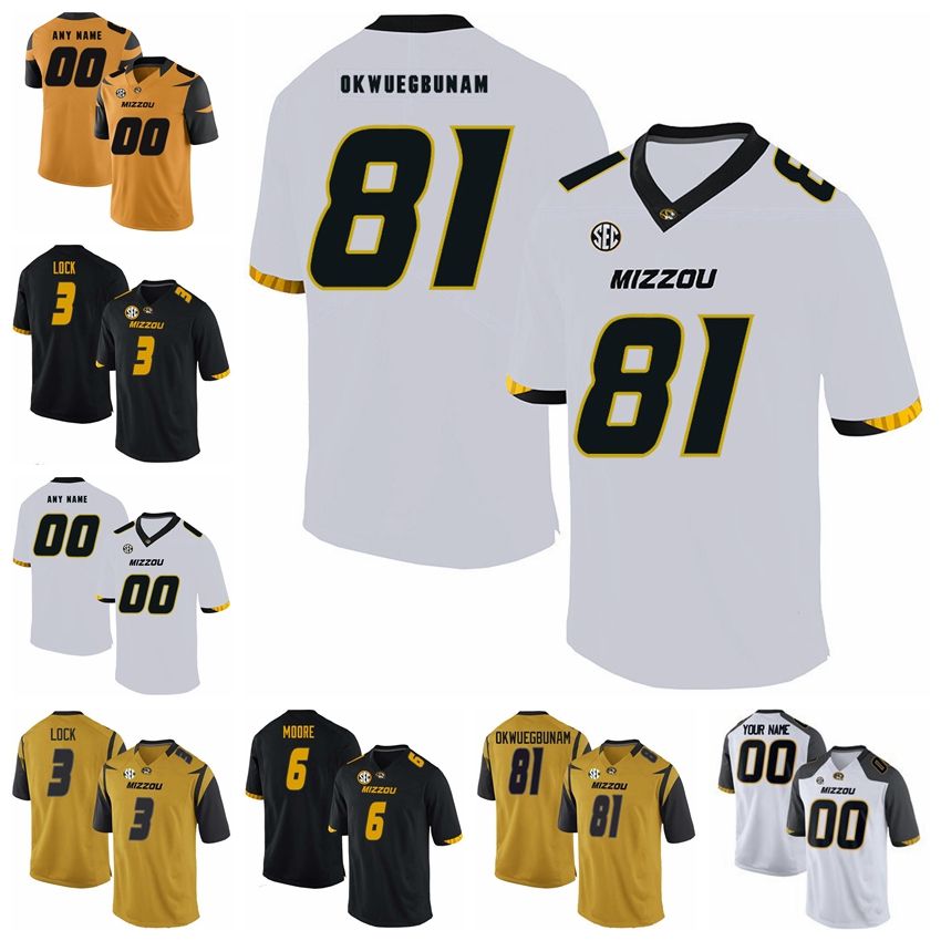 mizzou football jersey custom