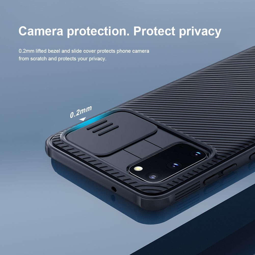 Drop Protection Case for Samsung S20 Ultra Camera Protector Samsung S20 Ultra Shock Absorption Protective Phone Case 6.9 Nillkin Camshield Pro Samsung S20 Ultra Case, Black Built-in Lens Protector