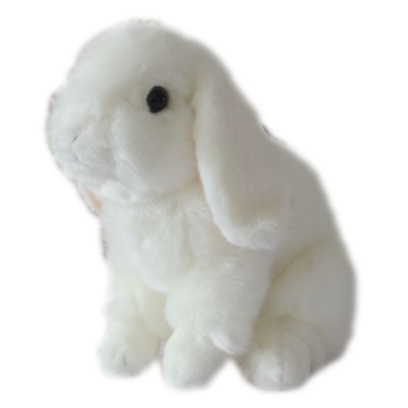 stuffed white rabbit