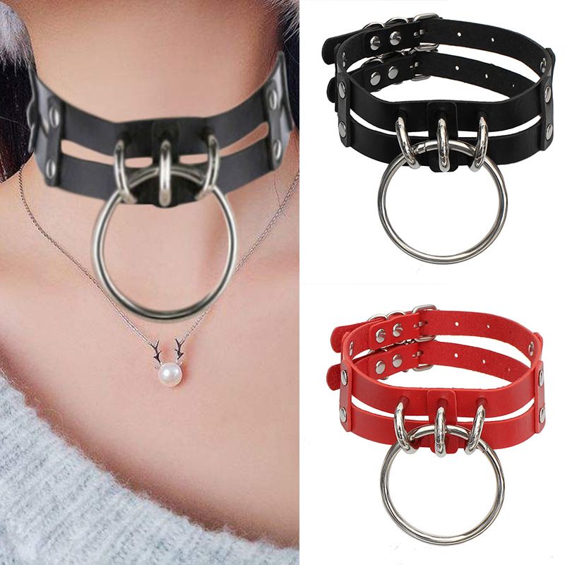leather chokers for women