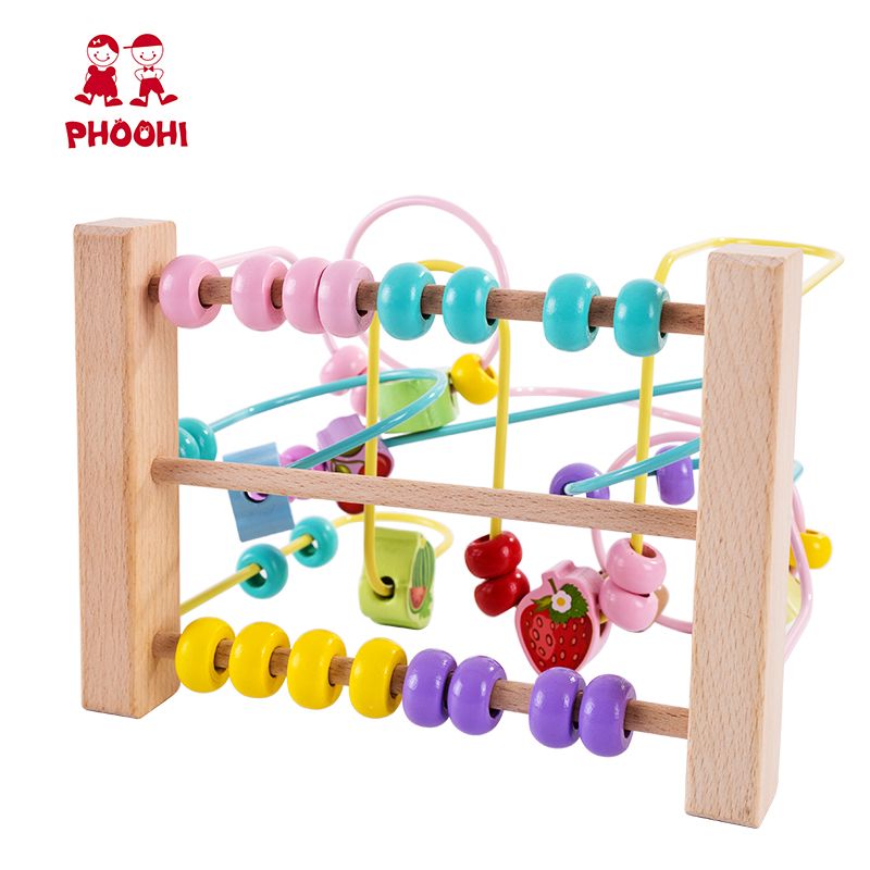 wooden bead maze