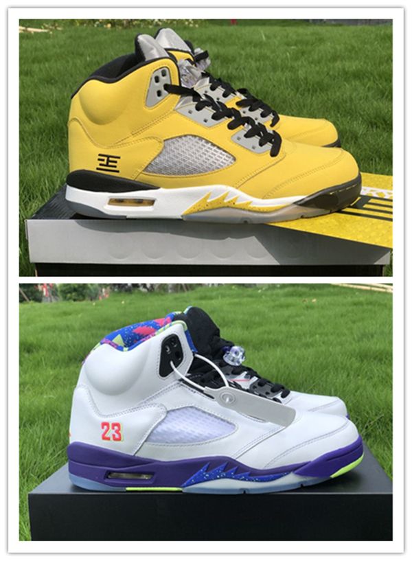 Wholesale 2020 New Alternate Bel Air 5s V Yellow Men Women Basketball Shoes Outdoor Trainers Top 