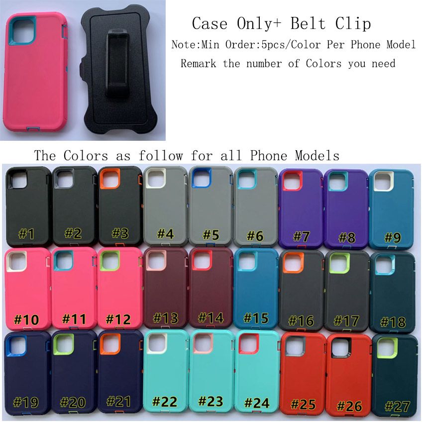 Case + Belt Clip Anmärkning Färger