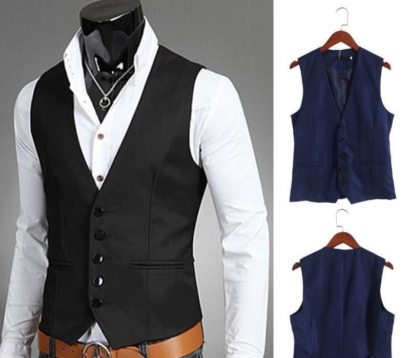 Chaleco liso de moda para hombre, ropa Formal informal de negocios, traje  Delgado, chaleco de boda, chaleco de estilo británico, novedad|slim suit  vest|suit vestsuit vest fashion - AliExpress