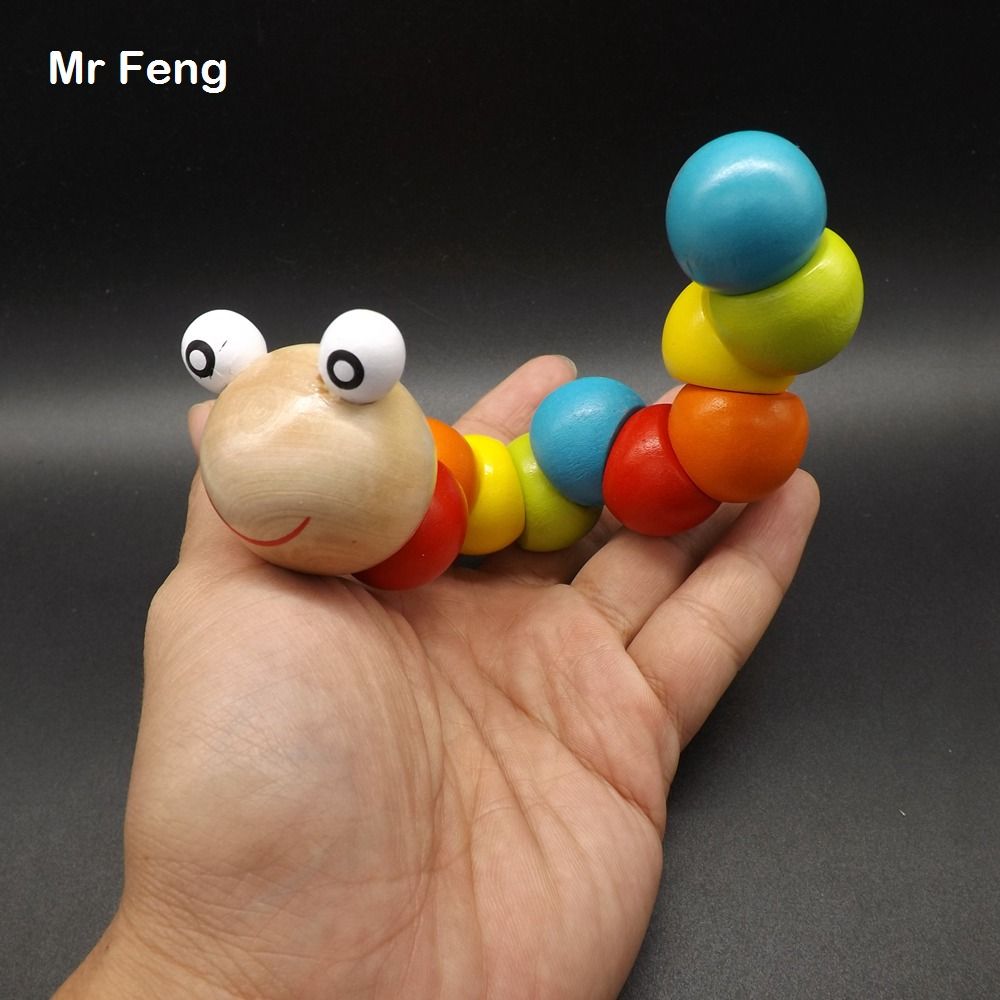 wooden worm toy