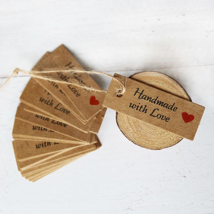 carta di Brown Kraft Modifiche del regalo di nozze di capesante unetichetta vuota carta Etichette Kraft Albero Hanging Tag 100pcs Housware 