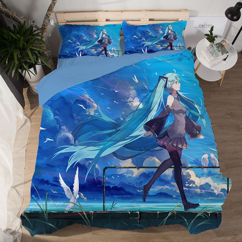 Japan Anime Fashion Cartoon 3d Blue Sky Long Hair Hatsune Miku