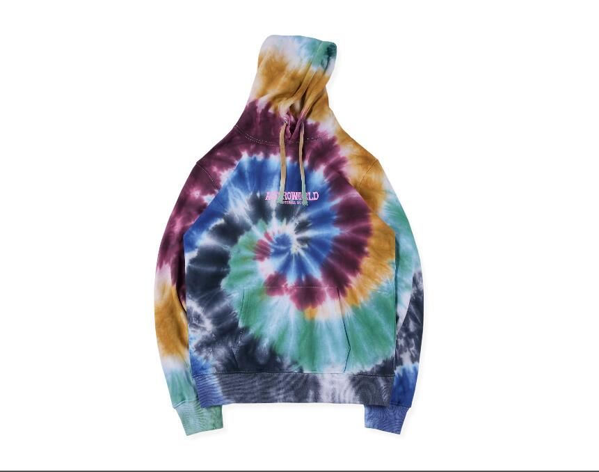 astroworld moletom com capuz tie dye