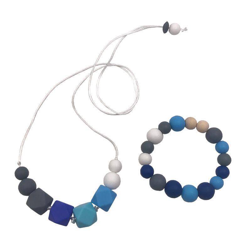 organic wooden teething necklace