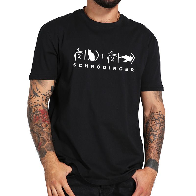 Camiseta para hombre Camiseta de algodón de alta calidad con estampado de gato Schrodinger camiseta de manga corta para hombre camiseta informal para hombres con estampado de Big Bang Theory Navy 
