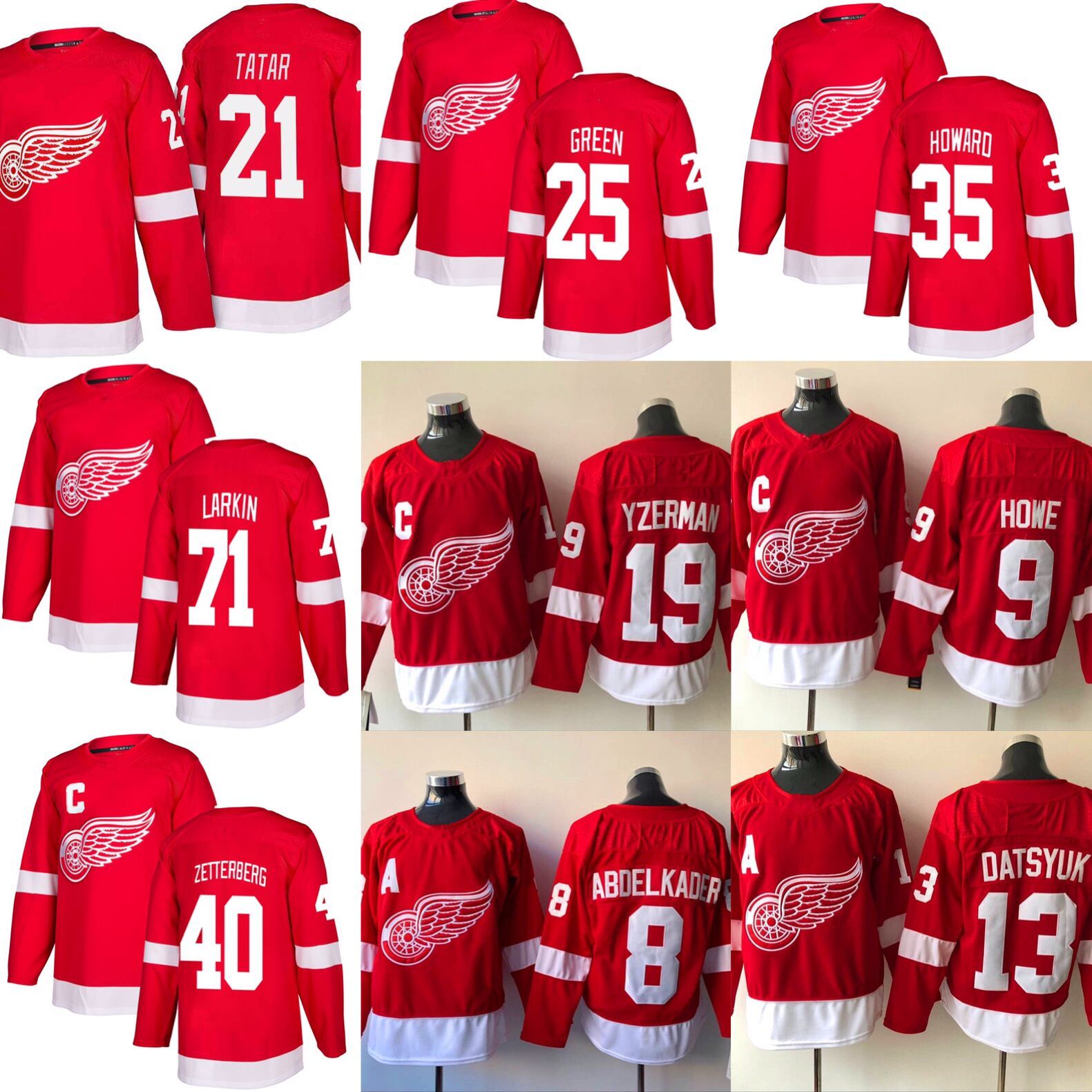detroit red wings 13 jersey