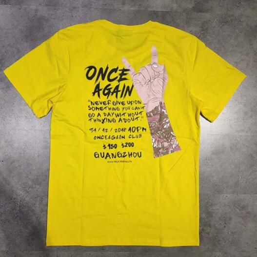 2020ss Black Yellow T Shirts Men Women Streetwear Print Top Tees