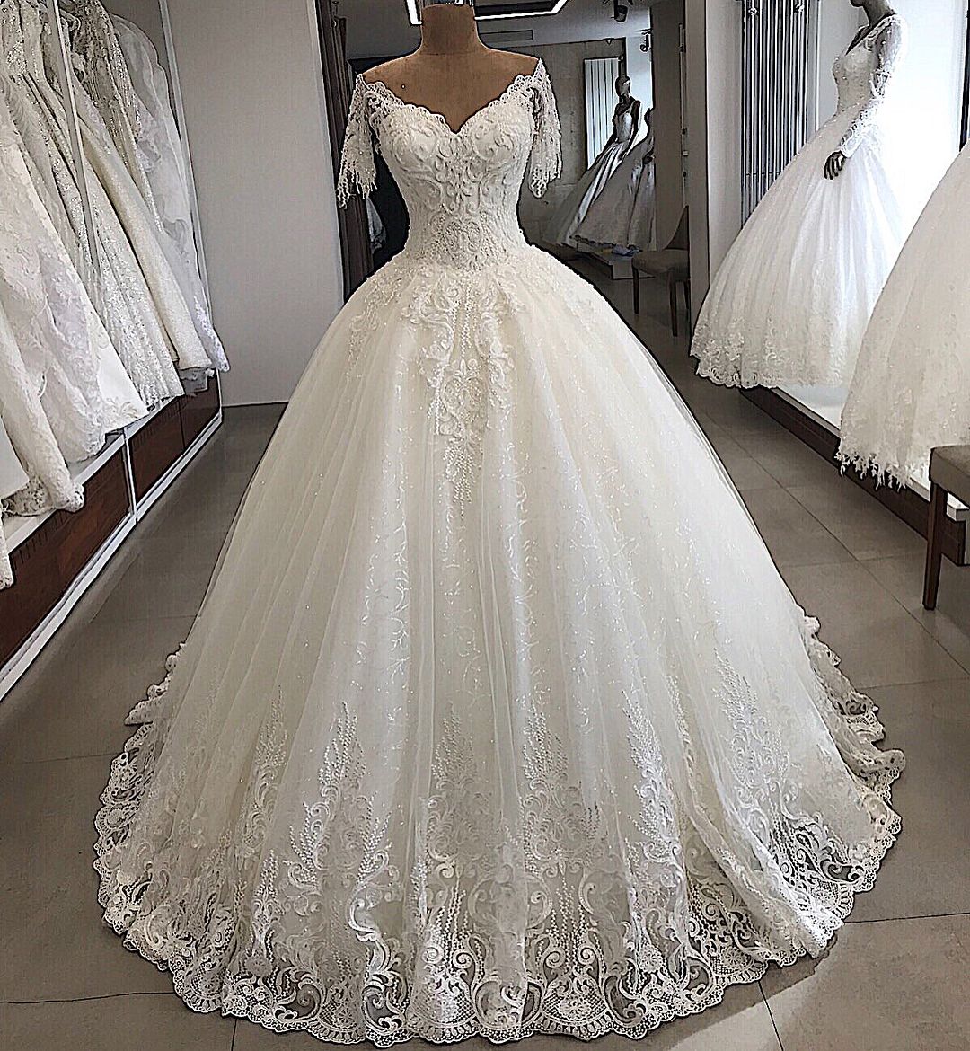 sparkle ball gown wedding dress
