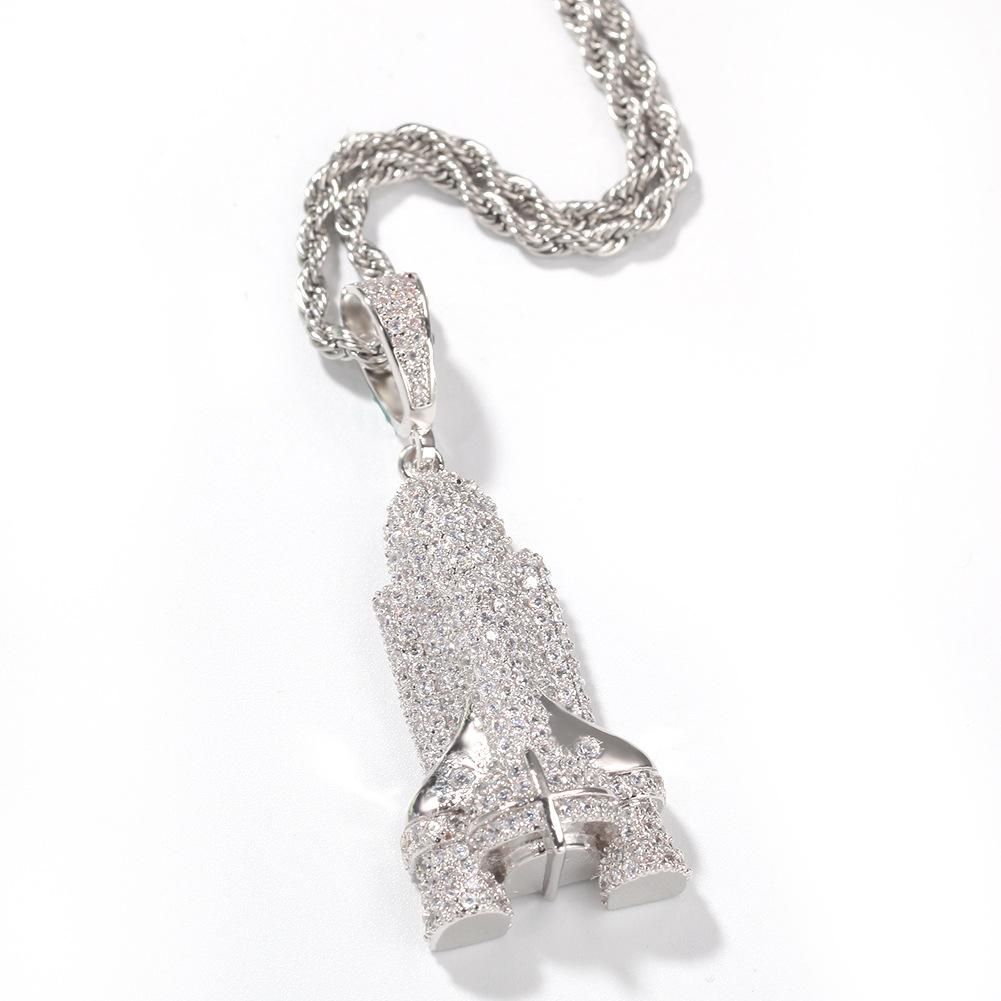 A,White Gold,3mm 24inch Chain
