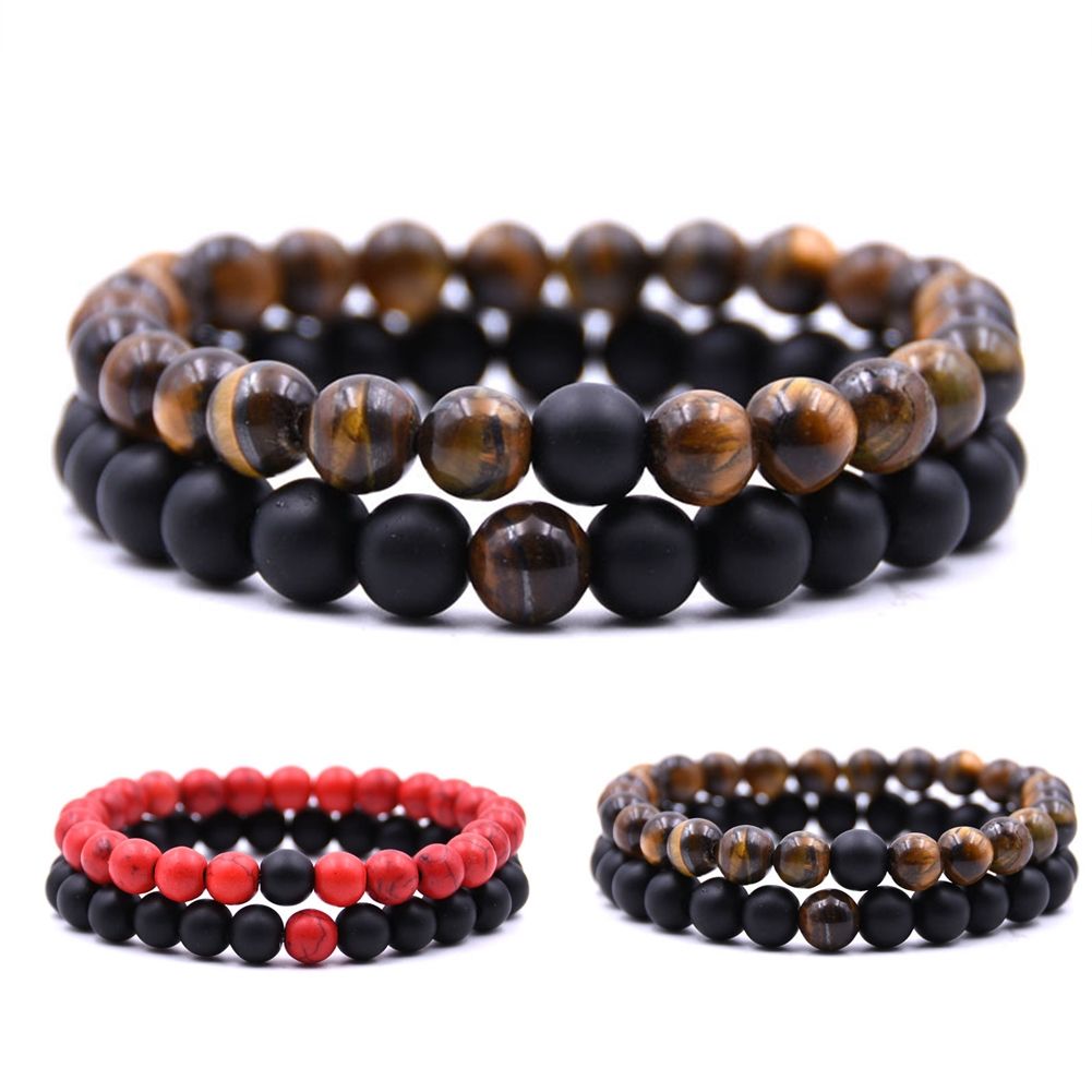 2020 New Simple Couple Beads Bracelet Women Men Natural ...