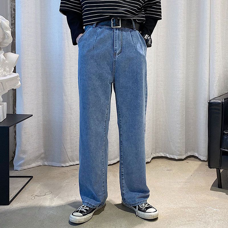 straight wide leg jeans mens