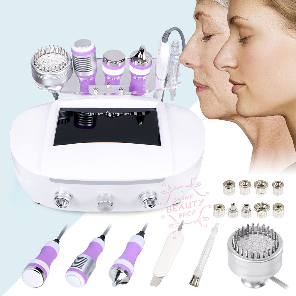 6 In 1 Microcurrent+Photon Cold Hammer Microdermabrasion Water Hydro Dermabrasion Spa Skin Pore