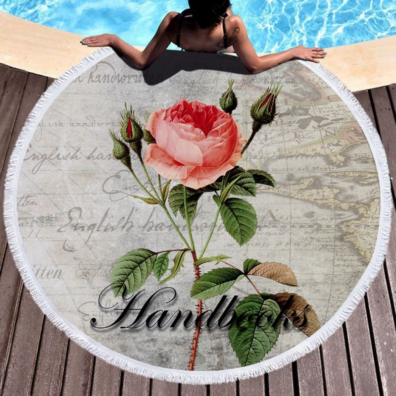Beach Towel Polyester Retro Beach Blankets Tassel Women Shawl Yoga Mat Picnic Rugs Serviette De Plage 13 Designs Optional Dhw4084 Custom Blankets For