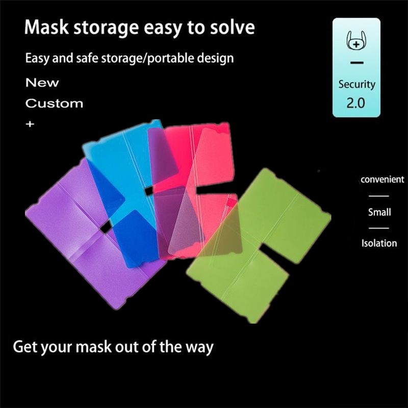 2020 Wholesale Foldable Disposable Dust Mask Storage Box Colorful Face