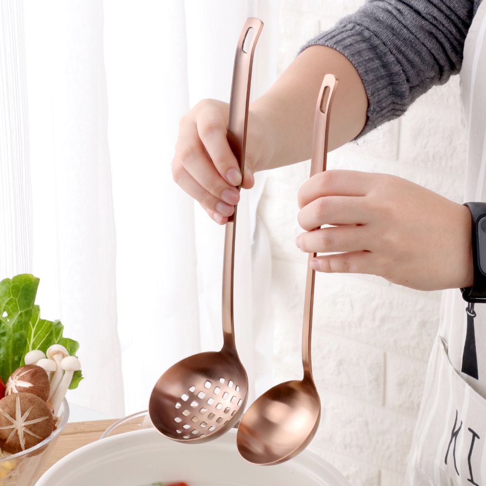 copper soup ladle