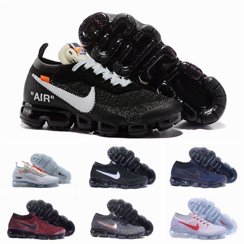 OFF WHITE X NIKE AIR VAPORMAX FK BLACK CRIMSON on