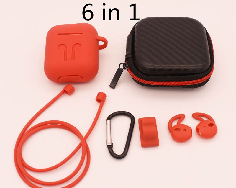 Party Favor 6 In 1 Silicone Case Soft For Bluetooth Earphone Case