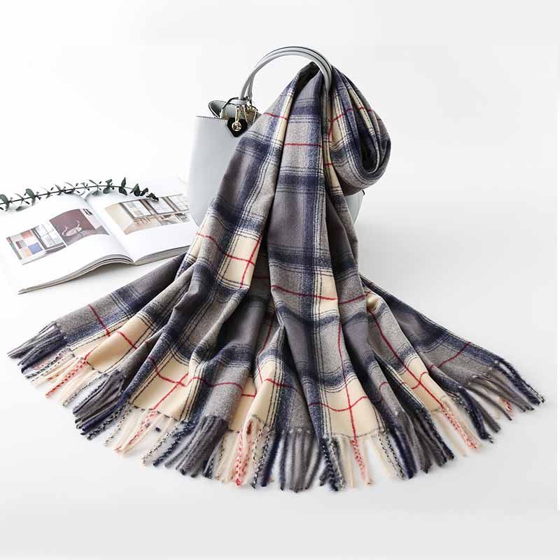Cashmere Winter Scarf Women Warm Thick Pashmina Wraps Lady Soft Blanked Scarfs