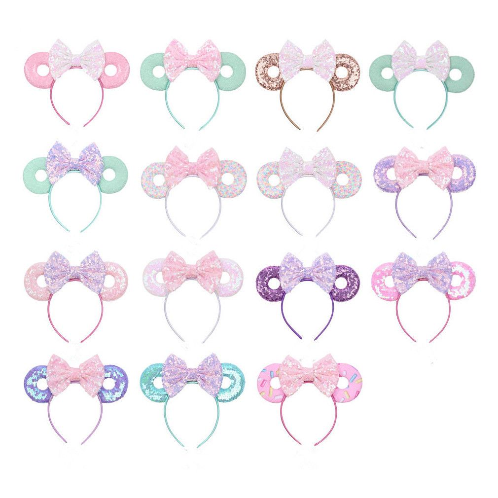 Navidad Diadema con orejas de ratón para niña diadema para fiesta accesorios para el cabello para niña lazos para el pelo de lentejuela Navidad Diadema con orejas de ratón para niña diadema para fiesta accesorios para el cabello para niña lazos para el pelo de lentejuela