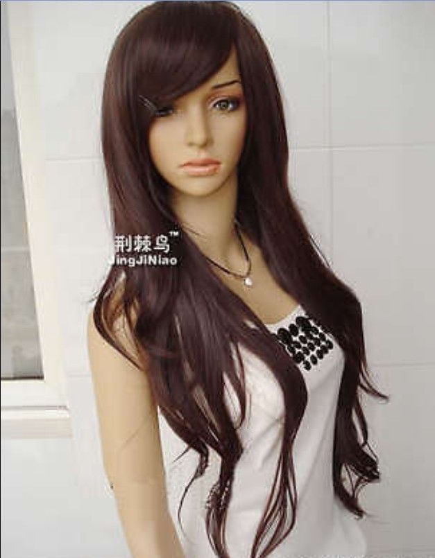 00943 New Fashion Long Dark Brown Curly Hot Costume Party Hair Full Wig Cheap Hair Fascinators Cute Cheap Hair Accessories From Du16 23 12