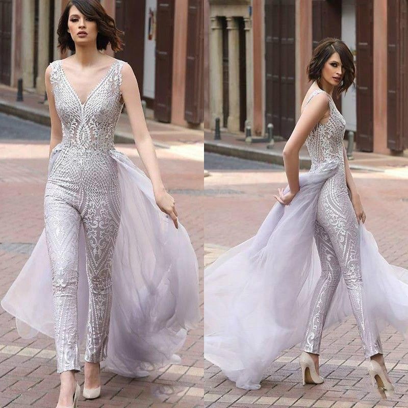 silver formal jumpsuit