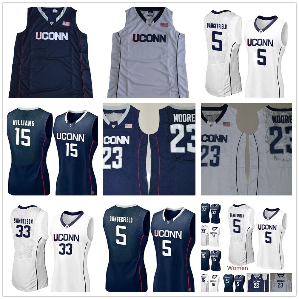 2021 Custom Womens Uconn Huskies College Basketball White Navy Blue