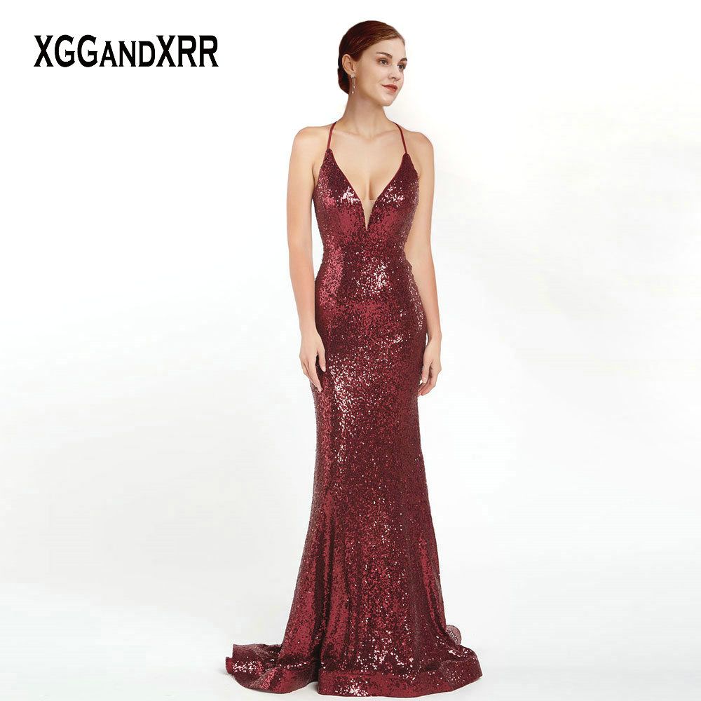 strappy evening gown