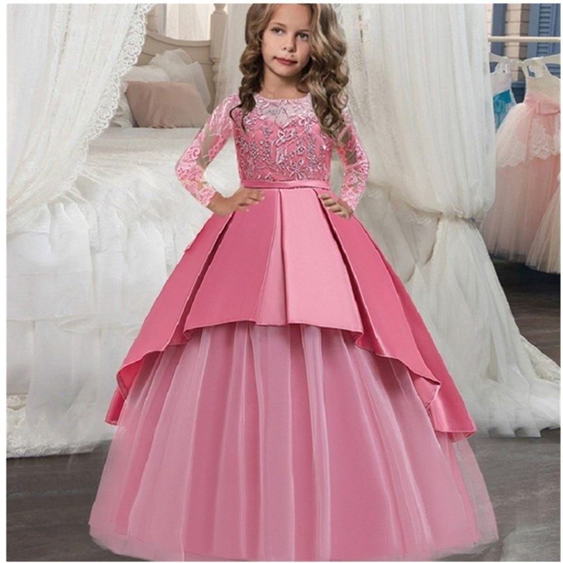 12 years girl long dress