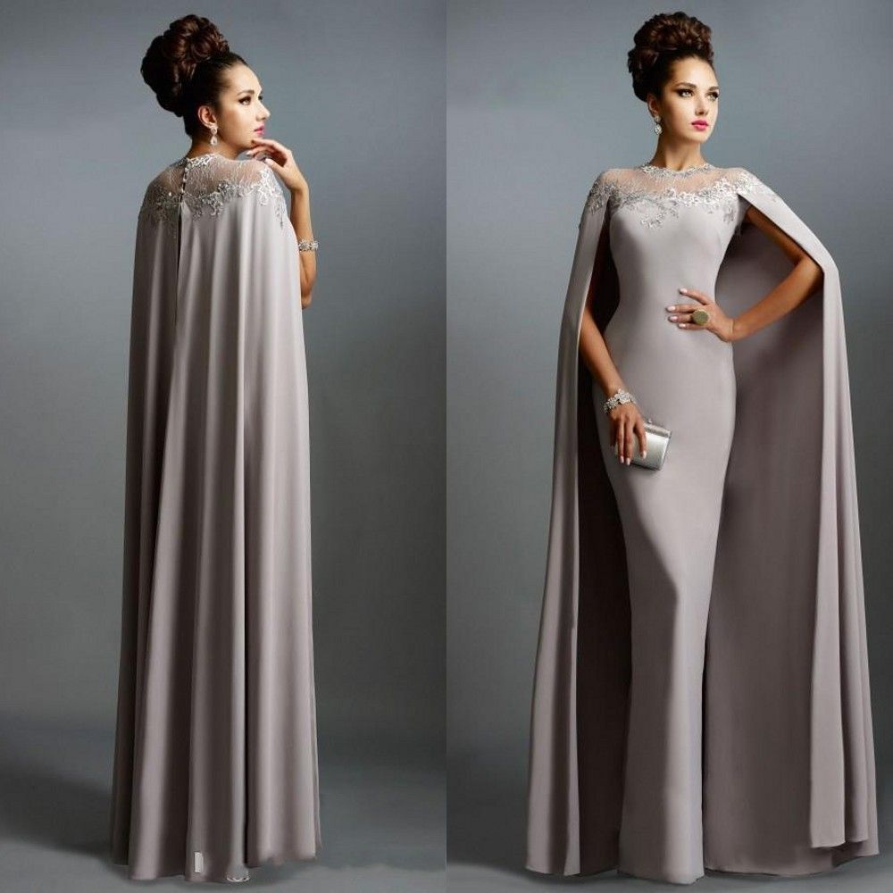 cape dress for wedding guest