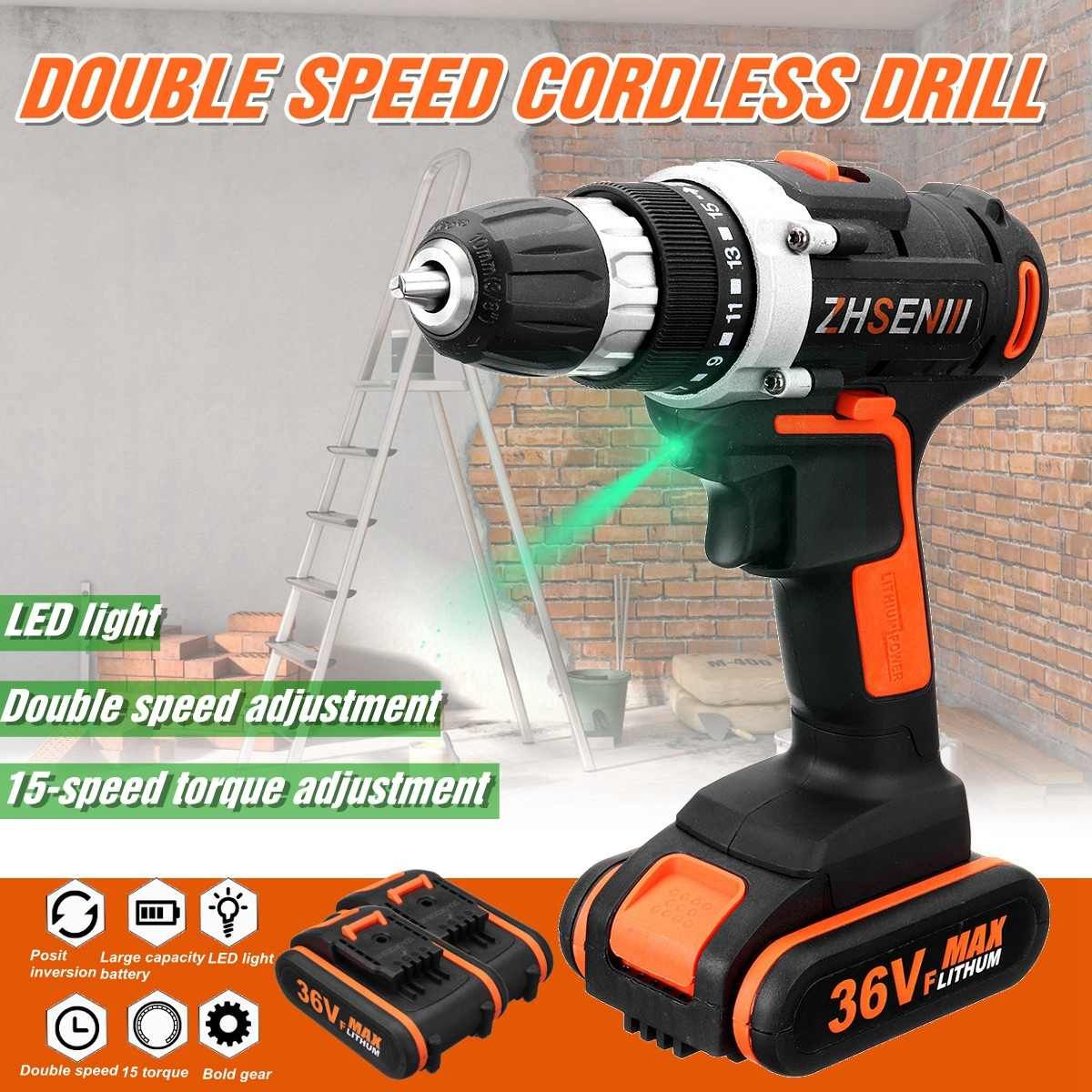 2020 Max 36v Electric Screwdriver Lithium Battery Rechargeable Parafusadeira Furadeira Multi Function Cordless Drill Power Tools Electric Drills From Hardware Department 67 7 Dhgate Com