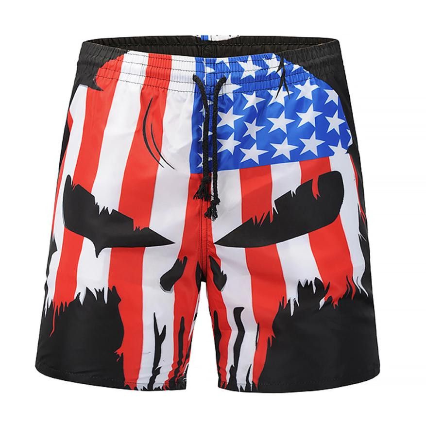 mens skull swim trunks