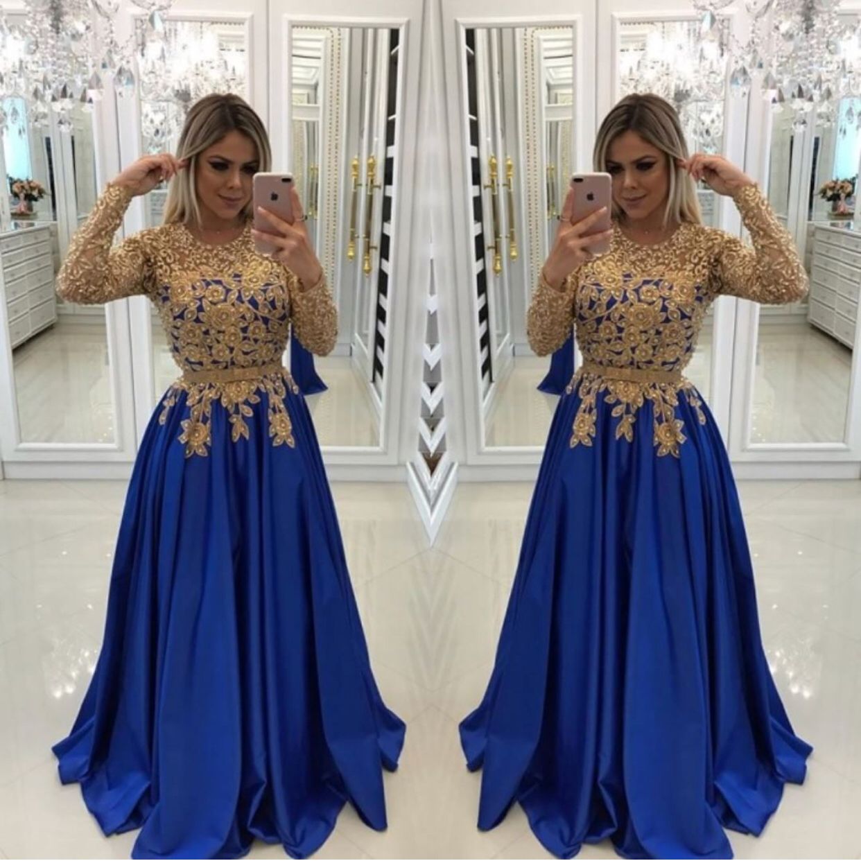 Blaues Kleid Illusion Blaues Kleid Illusion