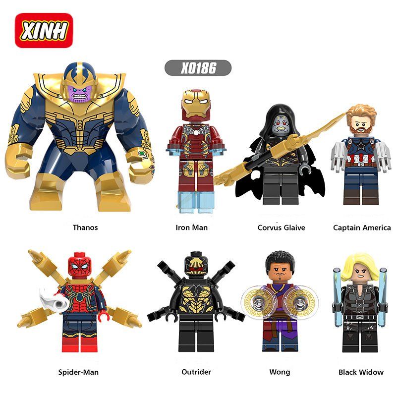 Avengers Marvel Thanos Iron Man Infinity Glove Minifigures Building Blocks Toys 