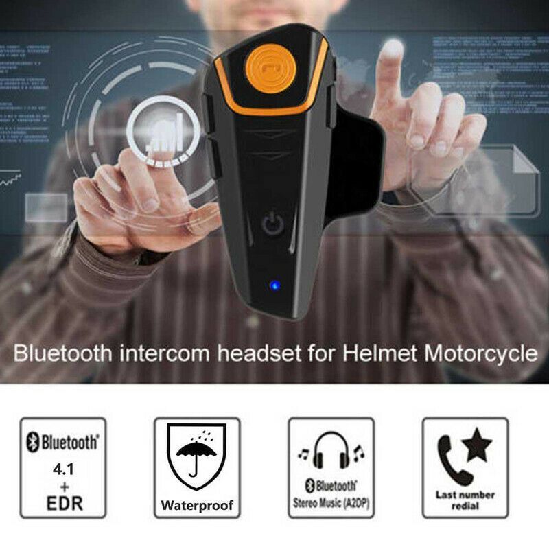 Mordrin wenkbrauw Ziektecijfers New Waterproof 1000m QTA35 Motorcycle Helmet Bluetooth Headset Motorbike  Outdoor