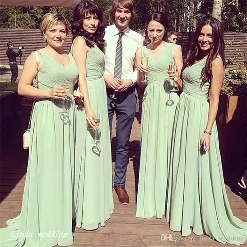 green grey bridesmaid dresses