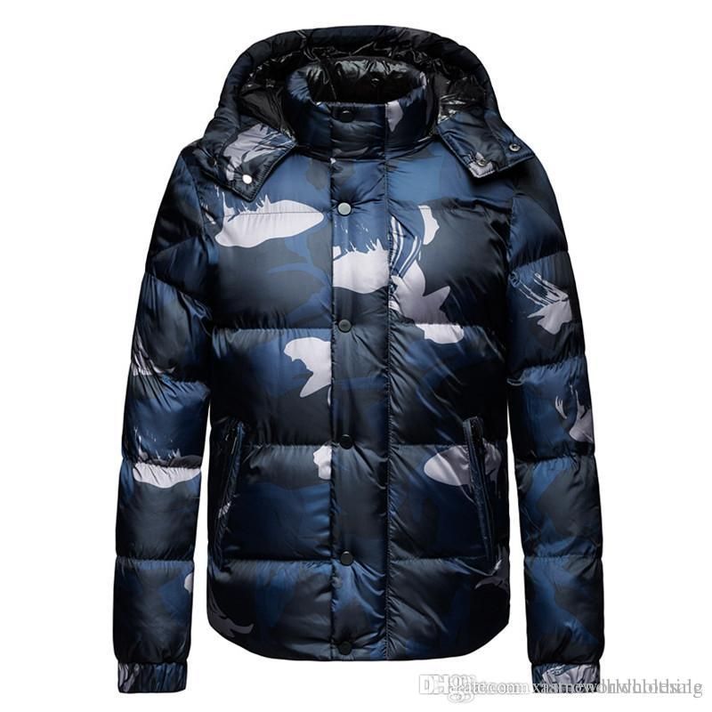 2019 Winter Mens Designer Jacket Long Sleeve Camouflage O Neck
