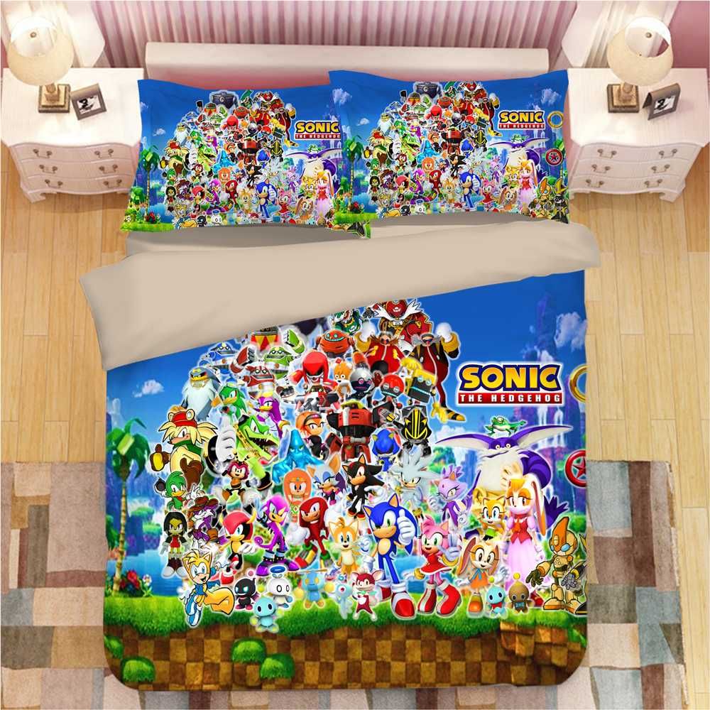 3d Sonic The Hedgehog Bedding Sets Cartoon Duvet Covers