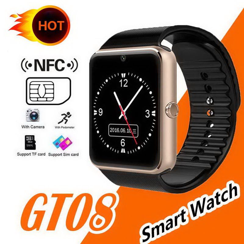 bluetooth smart watch for apple iphone android phone wrist wear support sync smart clock sim card