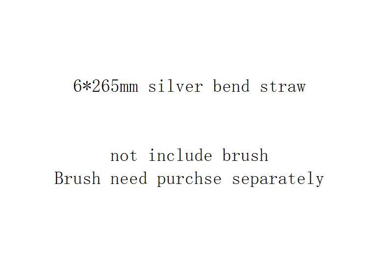 6 * 265mm Silver Bend Straw